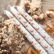 Harvest Moon Orange Taper Candles Set of 3