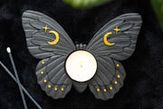 Black Moth Tealight Candle Holder
