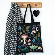 Dark Forest Print Polycotton Shopper Tote Bag