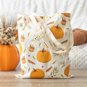 Autumnal Print Polycotton Shopper Tote Bag