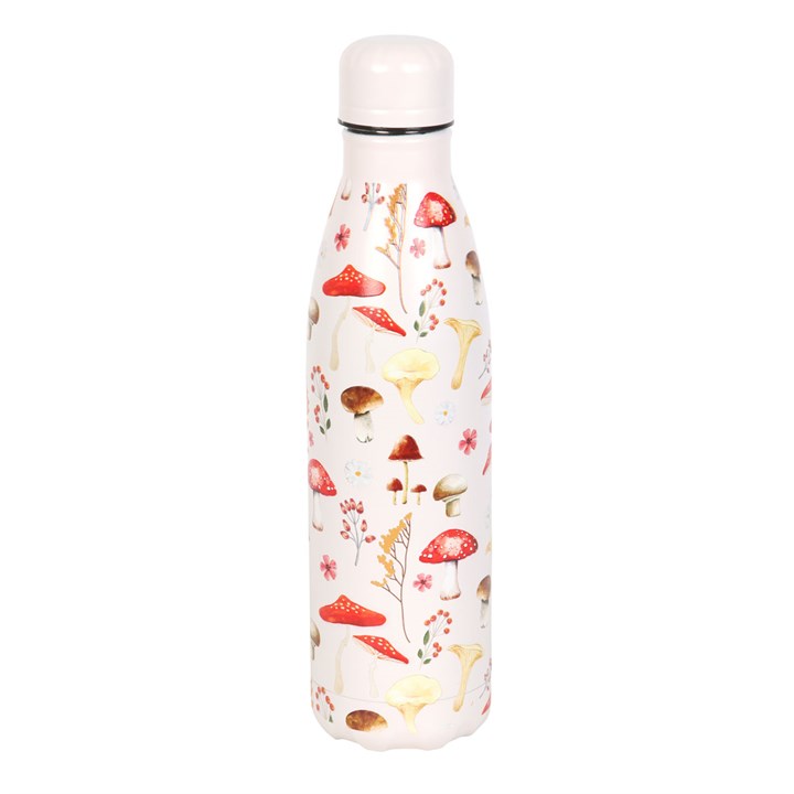 Mushroom Print Stainless Steel Water Bottle