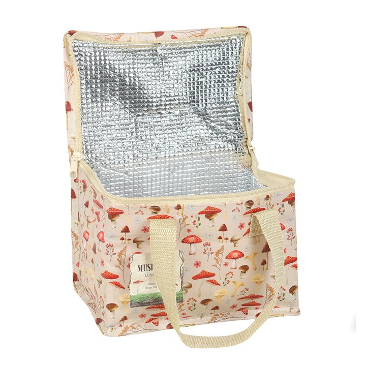 Mushroom Print Insulated Lunch Bag