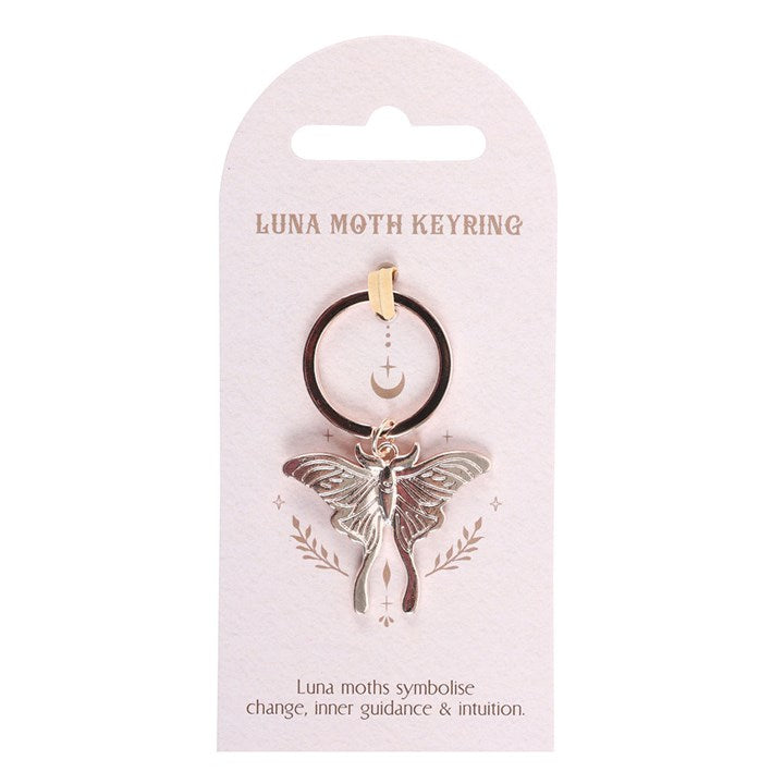 Light Lunar Moth Keyring