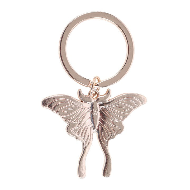 Light Lunar Moth Keyring