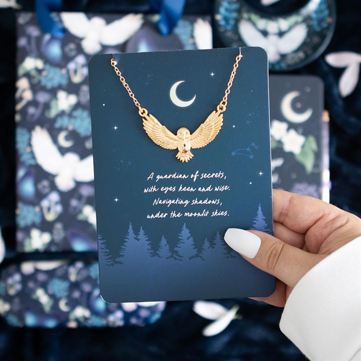 Night Owl Pendant Necklace Gift Card