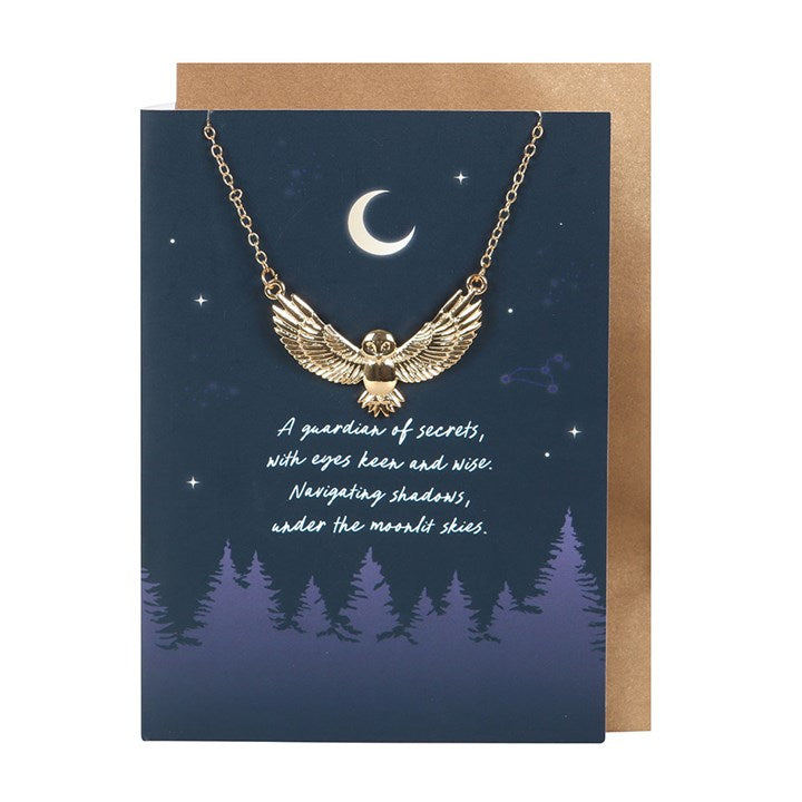 Night Owl Pendant Necklace Gift Card