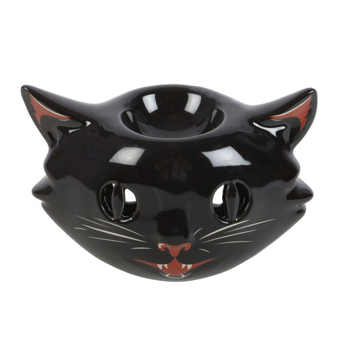 Spooky Black Cat Oil Burner