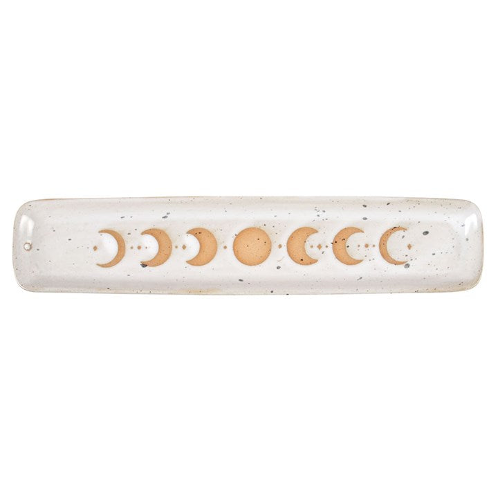 Moon Phase Stoneware Incense Ash Catcher