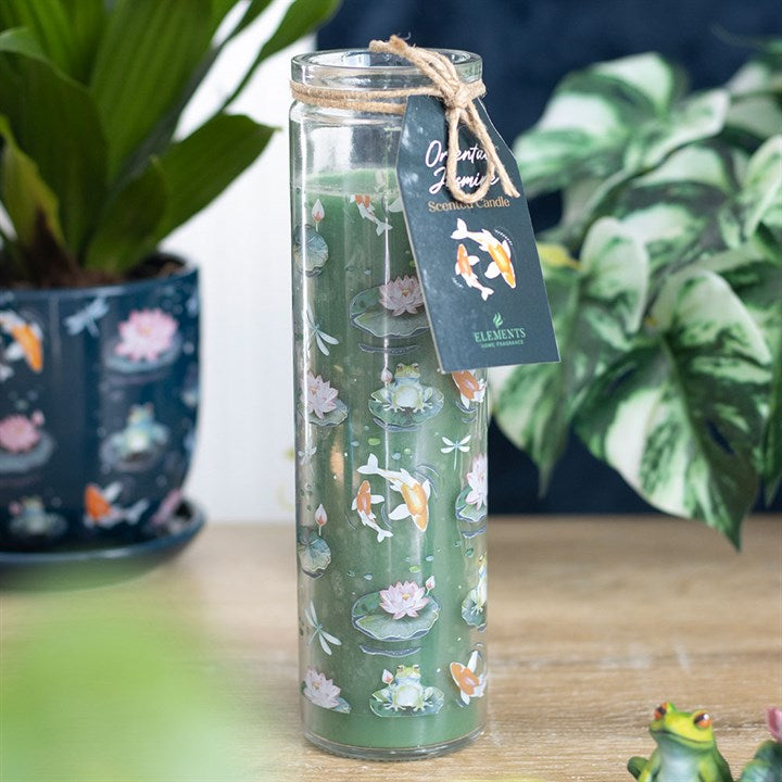 Oriental Jasmine Scented Tube Candle Pond Print