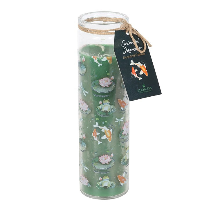 Oriental Jasmine Scented Tube Candle Pond Print