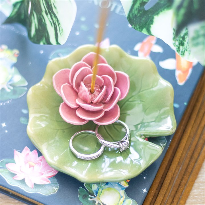 Lily Pad Incense Stick Holder and Trinket Dish