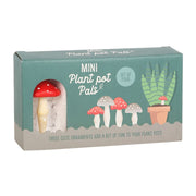 Mini Toadstool Plant Pot Ornaments Set of 4