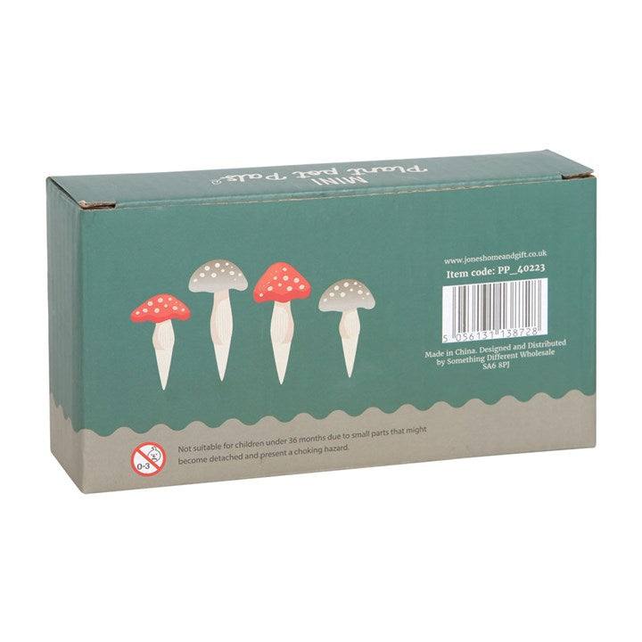 Mini Toadstool Plant Pot Ornaments Set of 4