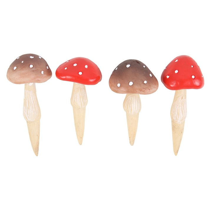Mini Toadstool Plant Pot Ornaments Set of 4