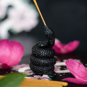 Resin Black Snake Incense Stick Holder