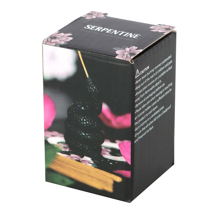 Resin Black Snake Incense Stick Holder