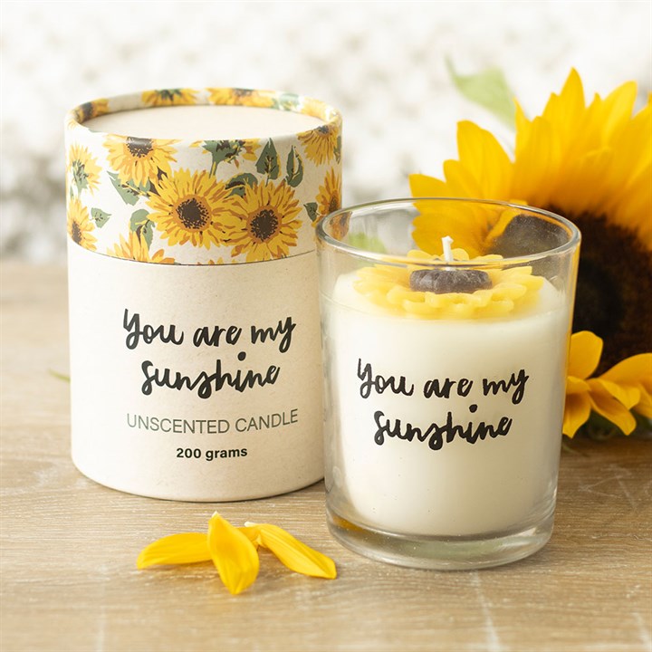 You Are My Sunshine Jar Candle with 3D Sunflower