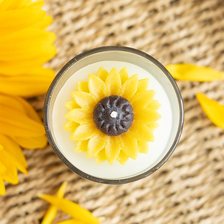 You Are My Sunshine Jar Candle with 3D Sunflower