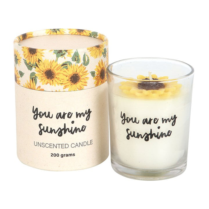 You Are My Sunshine Jar Candle with 3D Sunflower