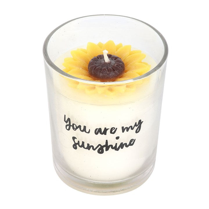 You Are My Sunshine Jar Candle with 3D Sunflower