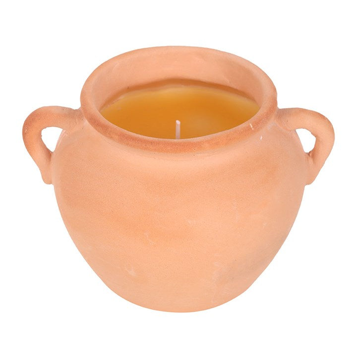 Terracotta Urn Shaped Pillar Candle