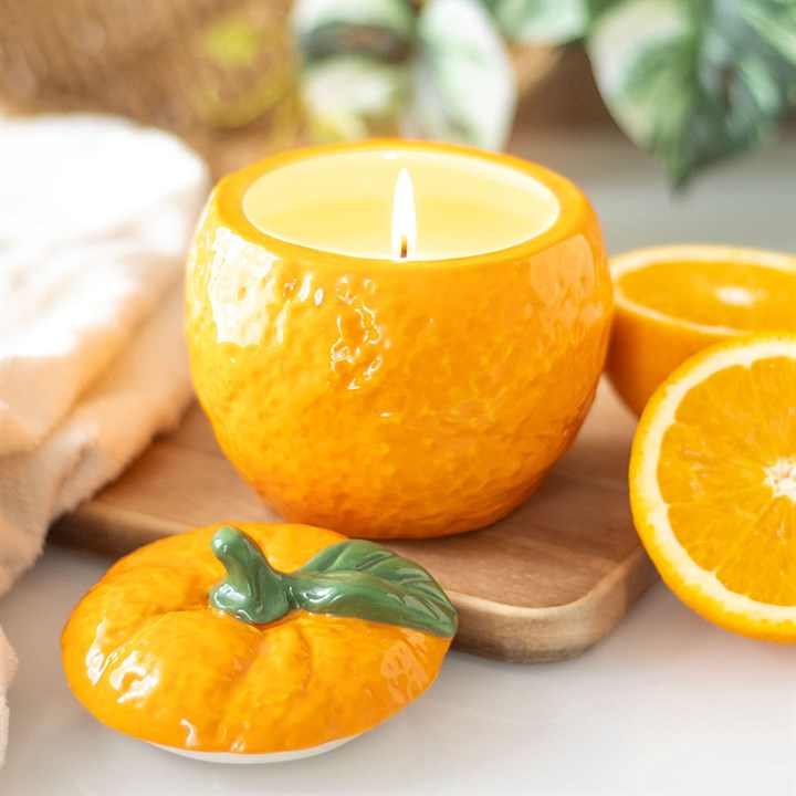 Orange Fruit Shaped Scented Candle