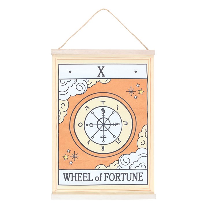 The Wheel of Fortune Vintage Tarot Wall Hanging
