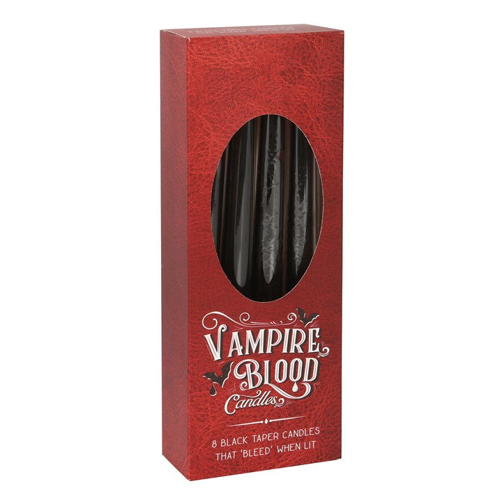 Vampire Blood Red Taper Candles Box of 8