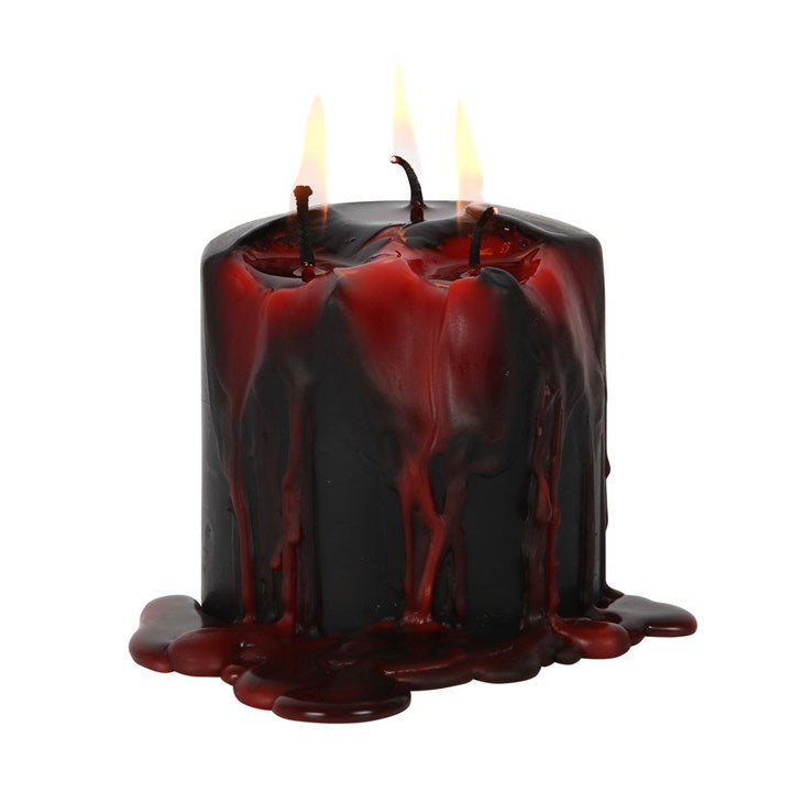 Vampire Blood Red Pillar Candle Small
