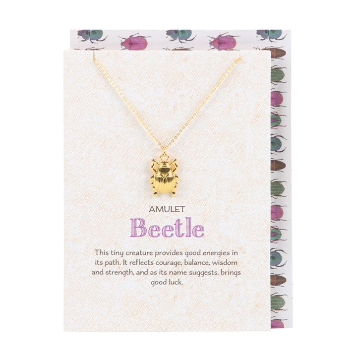 Lucky Beetle Pendant Necklace Gift Card