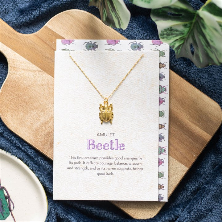 Lucky Beetle Pendant Necklace Gift Card