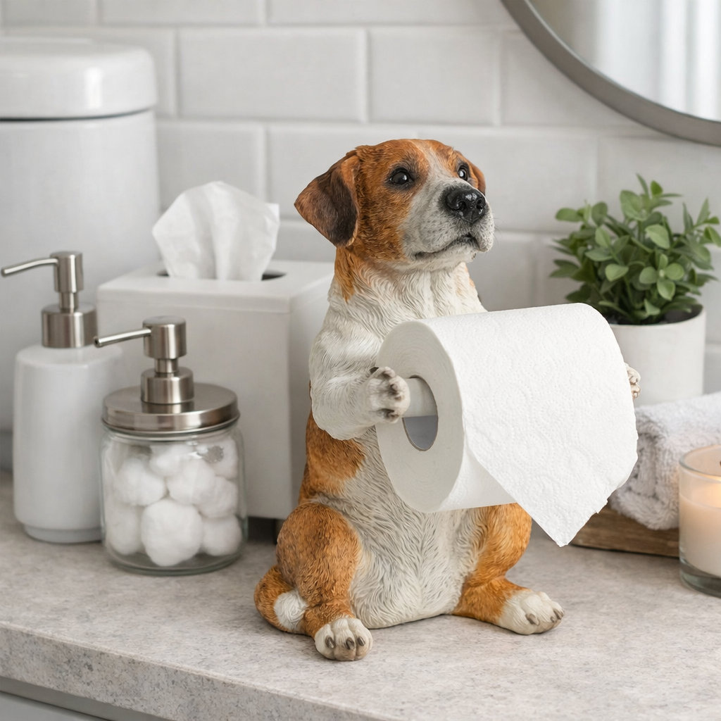 Helpful Hound Dog Toilet Paper Holder